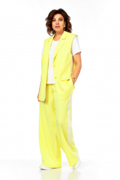 Брюки, жилет, футболка Ольга Стиль Л-427 желтый - фото 5