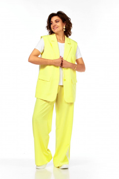 Брюки, жилет, футболка Ольга Стиль Л-427 желтый - фото 4
