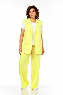 Брюки, жилет, футболка Ольга Стиль Л-427 желтый - фото 3