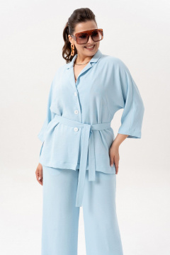 Брюки, жакет, топ Andina 3001-2 голубой - фото 3