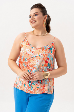 Брюки, жакет, топ Andina 3001-3 индиго - фото 2