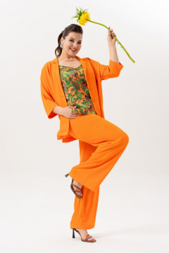 Брюки, жакет, топ Andina 3001-4 мандарин - фото 3