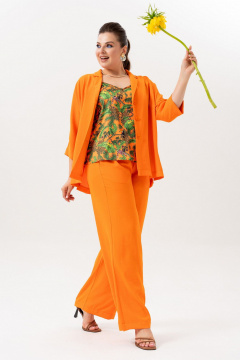 Брюки, жакет, топ Andina 3001-4 мандарин - фото 1