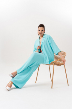 Брюки, жакет, топ Andina 3001-6 бирюза - фото 4