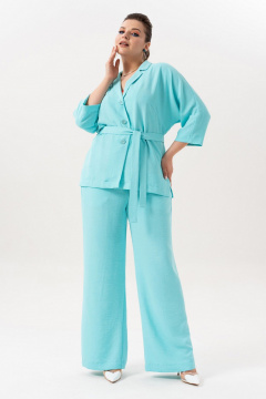 Брюки, жакет, топ Andina 3001-6 бирюза - фото 1