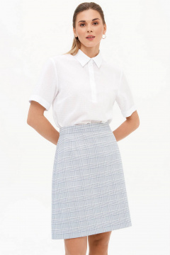 Юбка Nelva 4920 голубая клетка - фото 1