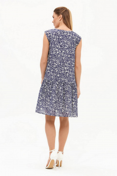 Платье Nelva 51730 синий принт - фото 2