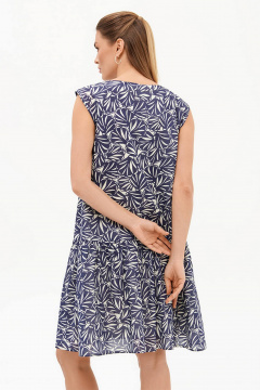 Платье Nelva 51730 синий принт - фото 5