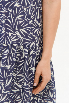 Платье Nelva 51730 синий принт - фото 3