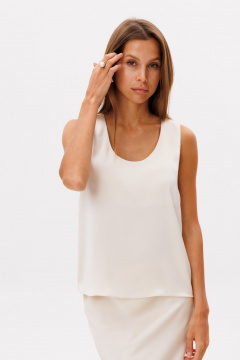 Топ из атласа базовый лето прямой посадки универсальный THE NAME 2298 - фото 4