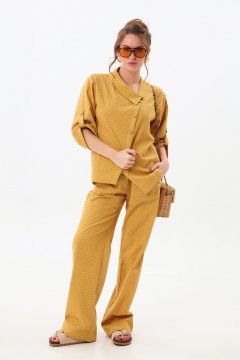 Брюки, жакет NikVa 901-6 горчица - фото 2