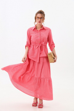 Жакет, юбка NikVa 917-7 коралл - фото 1