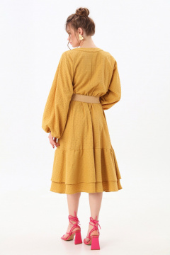 Платье NikVa 974-1 горчица - фото 5
