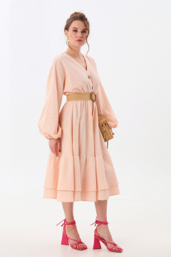 Платье NikVa 974-2 персик - фото 5