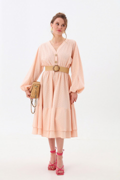 Платье NikVa 974-2 персик - фото 4