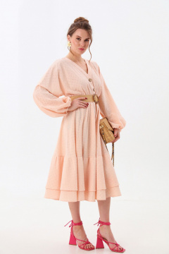 Платье NikVa 974-2 персик - фото 2