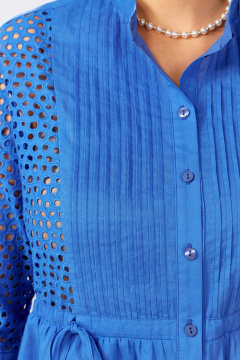 Блуза, брюки Lady Secret 2998 молочный+василек - фото 4