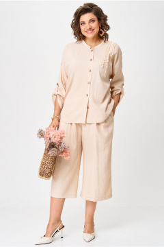 Блуза, брюки Aira Style 24229 бежевый - фото 3