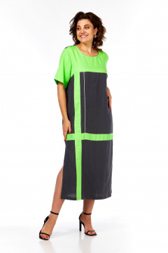 Платье Диомант 2076 зеленый - фото 3