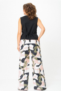 Брюки, жилет Andina city 9068-25 черный_белый_абстракция - фото 2