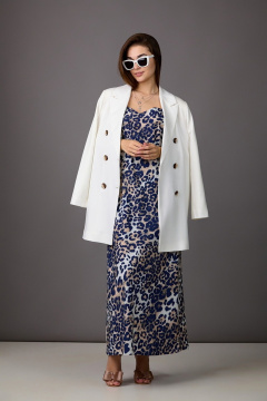 Жакет, комбинация Rosheli 1147 молочный_леопард - фото 1