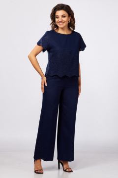 Блуза, брюки ZigzagStyle 563 синий - фото 1