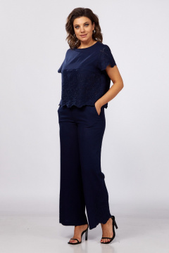 Блуза, брюки ZigzagStyle 563 синий - фото 3