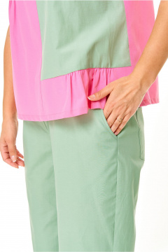 Блуза, брюки T&N 7660 мята-роза - фото 5