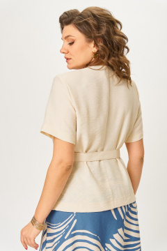 Жакет, юбка ANASTASIA MAK 1265 беж+синий - фото 5