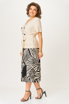 Жакет, юбка ANASTASIA MAK 1265 беж+черный - фото 3