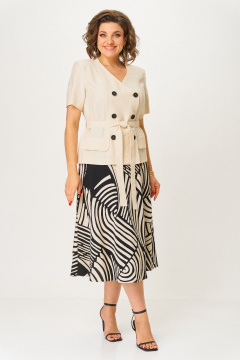 Жакет, юбка ANASTASIA MAK 1265 беж+черный - фото 2