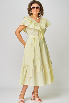 Платье EVA GRANT 7225М лимонный - фото 4