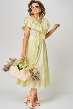 Платье EVA GRANT 7225М лимонный - фото 3