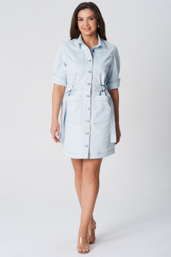 Платье LeNata 16502 голубой - фото 4