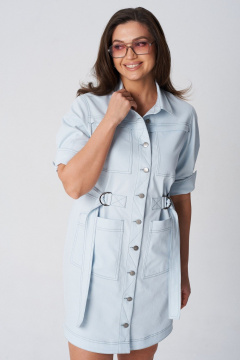 Платье LeNata 16502 голубой - фото 3