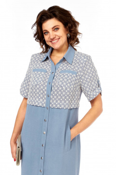 Платье Tensi 398 голубой - фото 4