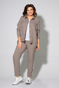 Брюки, куртка Liona Style 694 капучино - фото 4