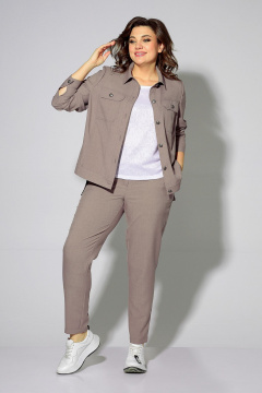 Брюки, куртка Liona Style 694 капучино - фото 1