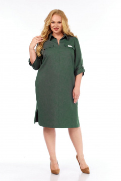 Платье СиБон 0184л хаки - фото 1