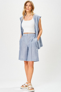 Жилет, шорты Laikony L-103 голубой - фото 3