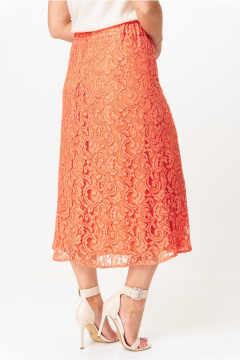 Оранжевая юбка из гипюра ниже колена для повседневных и праздничных образов Anna Majewska 1540 - фото 5