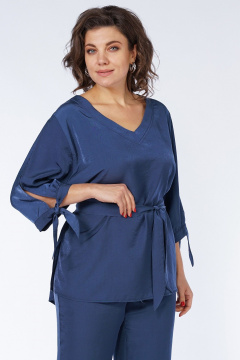 Блуза, брюки Пинск-Стиль 230 синий - фото 2