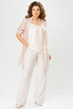 Брюки, топ, туника Fita 4091 бежево-пудровый - фото 1