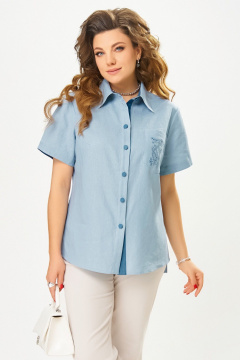 Блуза Fita 20462 небесный - фото 5
