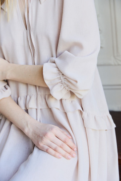 Платье Lokka 1658 бежевый - фото 5