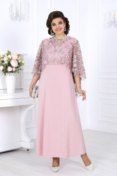 Накидка, платье Ninele 6060 пудра - фото 1