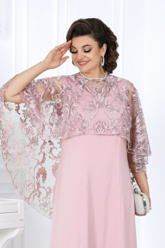 Накидка, платье Ninele 6060 пудра - фото 2