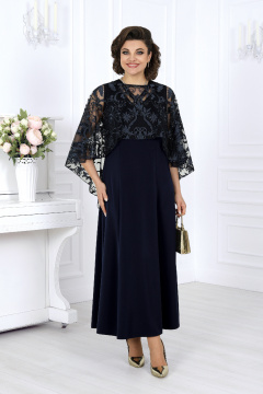 Накидка, платье Ninele 6060 синий - фото 5