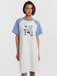 Сорочка Mark Formelle 572385/24-33467ПП-16 белый_св.синий_печать_3_сл_на_пол - фото 5