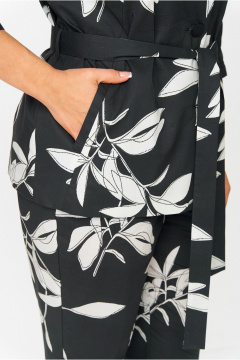 Брюки, жакет DaLi 9347.1 чёрный_с_молочным - фото 2